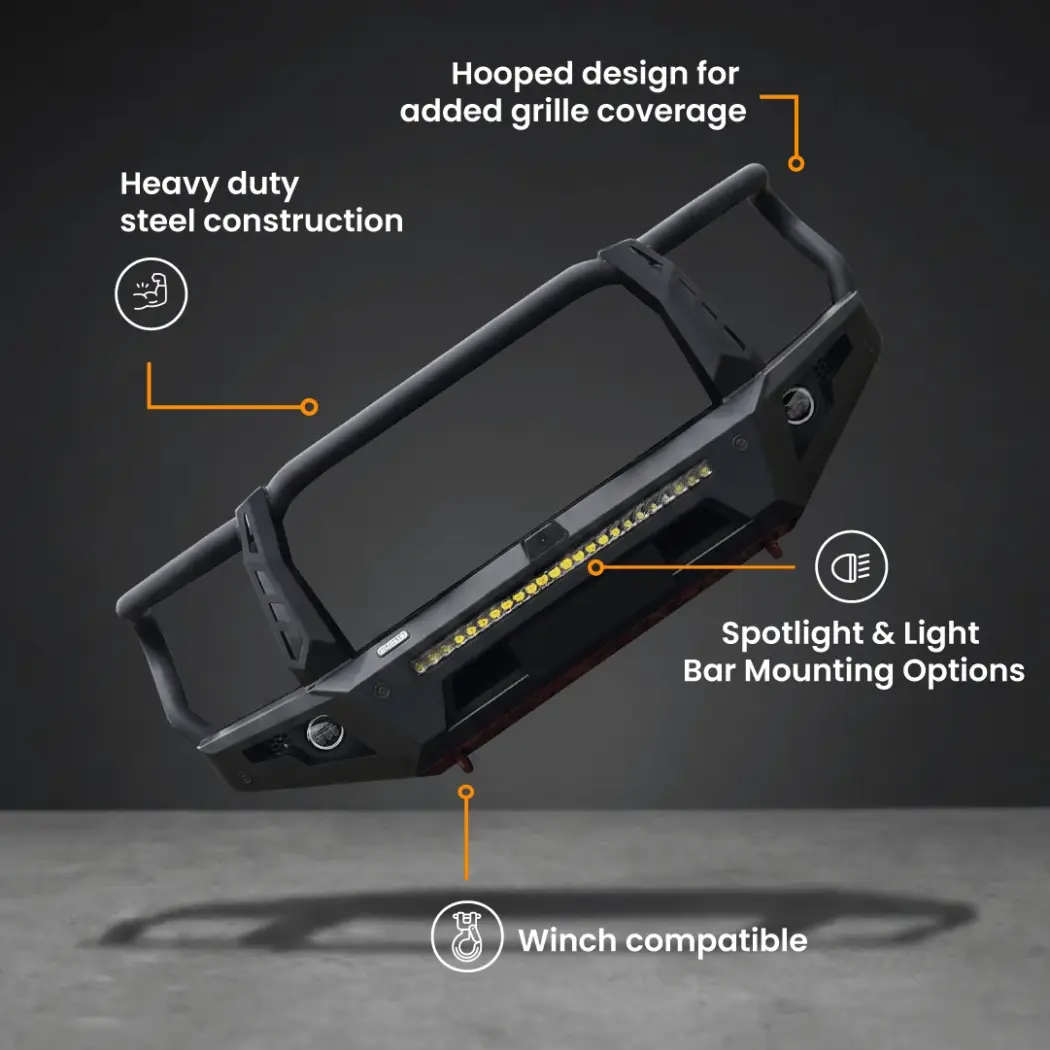 SAVAGE FORGED RAMPAGE HOOPED BULL BAR - GWM ALPHA 2024+ DIESEL, HEV & PHEV