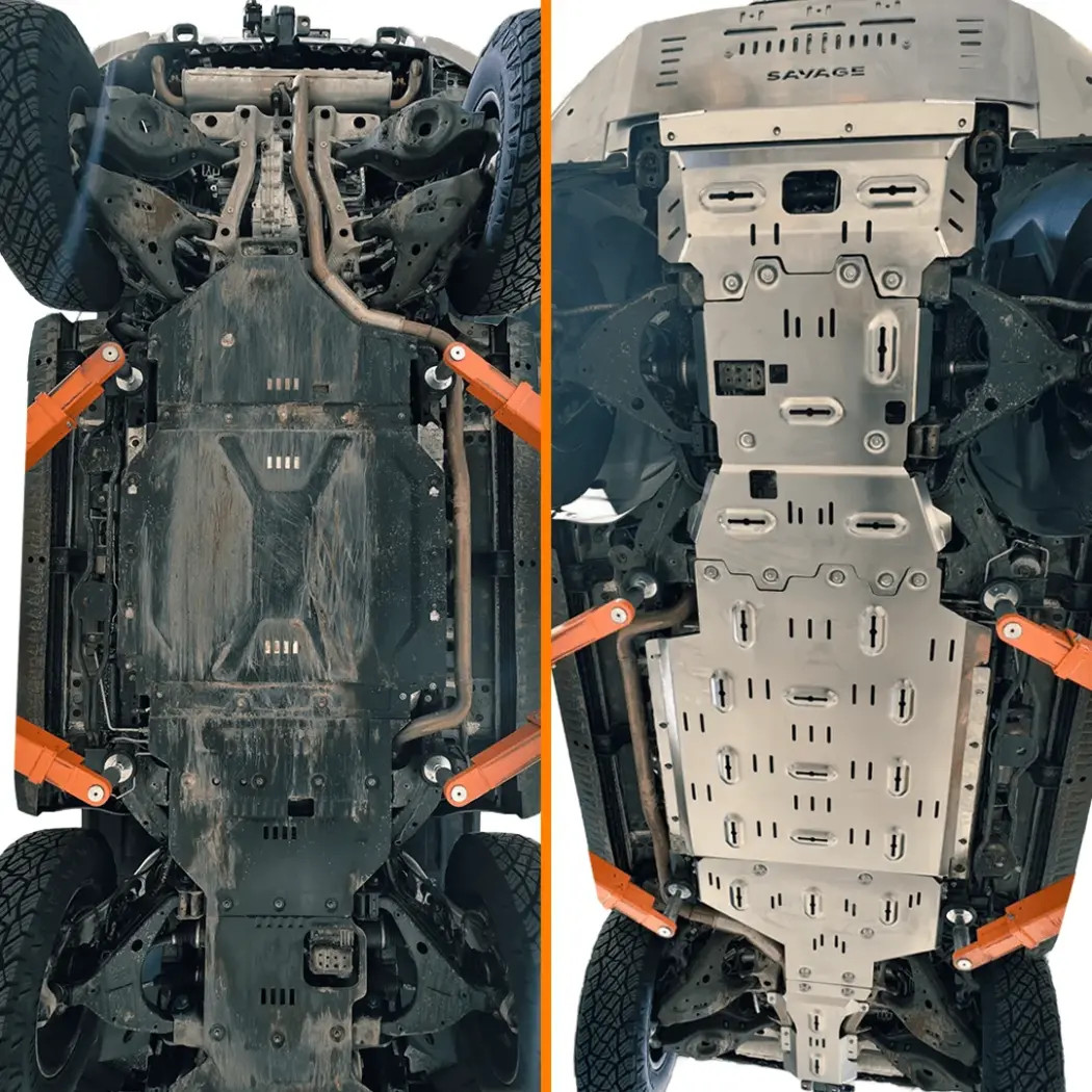 SAVAGE FULL ARMOUR ALUMINIUM UNDER BODY BASH PLATE PROTECTION KIT DENZA B5 2026+