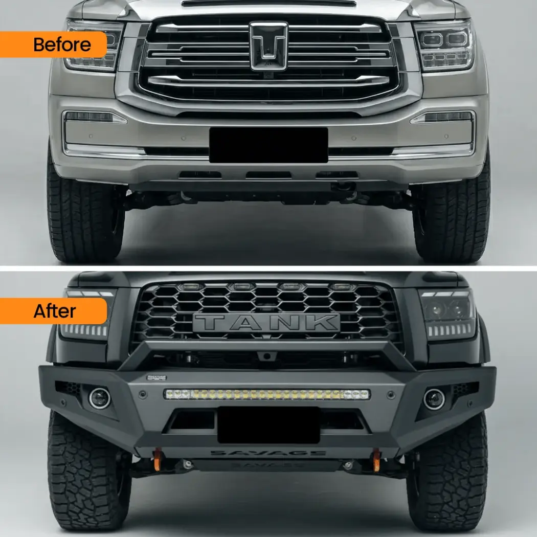 GWM TANK 500 ARMOUR FORGED HOOPLESS BULL BAR