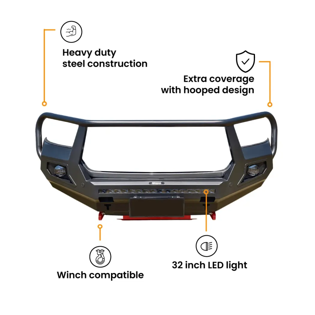 GWM CANNON BEAST HOOPED BULL BAR 2020-2026 FITS ALL MODELS 2.0L/2.4L
