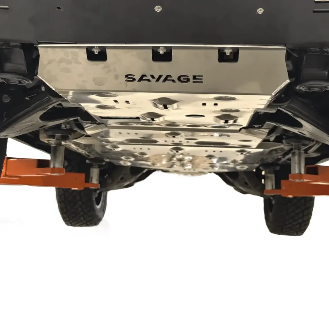 SAVAGE FULL ARMOUR ALUMINIUM UNDER BODY BASH PLATE PROTECTION KIT DENZA B8 2026+