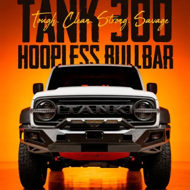 TANK 300 ARMOUR (HOOPLESS) BULL BAR FOR ALL MODELS - PHEV